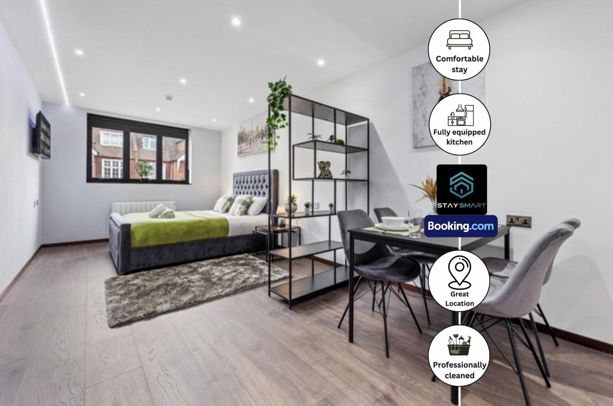 Stylish Studio Apt By Stay Smart Short Lets & Serviced Accommodation Woodstock With Free Wifi Londyn Zewnętrze zdjęcie