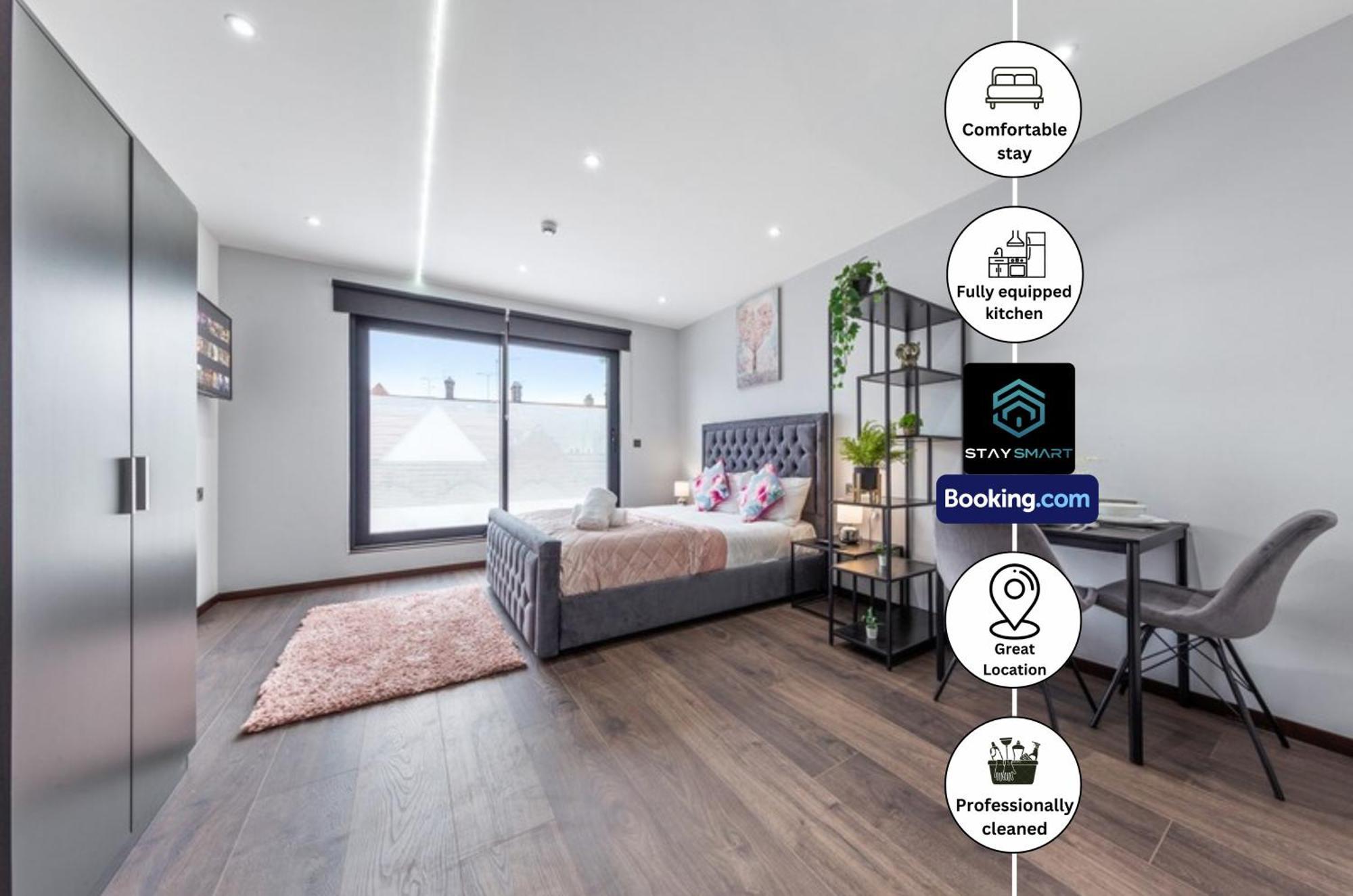 Stylish Studio Apt By Stay Smart Short Lets & Serviced Accommodation Woodstock With Free Wifi Londyn Zewnętrze zdjęcie