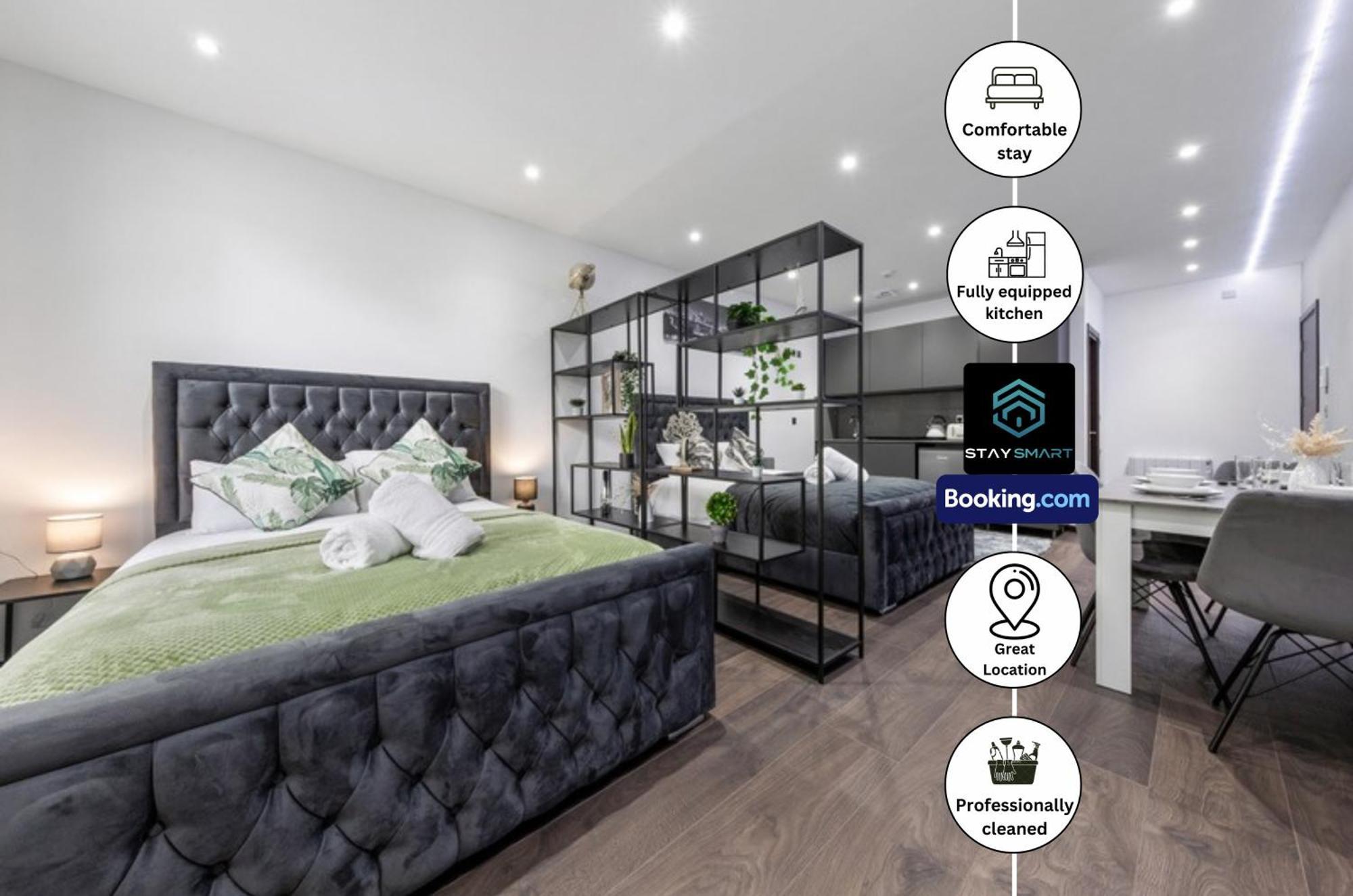 Stylish Studio Apt By Stay Smart Short Lets & Serviced Accommodation Woodstock With Free Wifi Londyn Zewnętrze zdjęcie