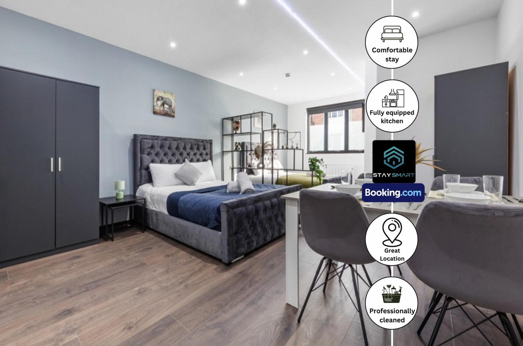 Stylish Studio Apt By Stay Smart Short Lets & Serviced Accommodation Woodstock With Free Wifi Londyn Zewnętrze zdjęcie